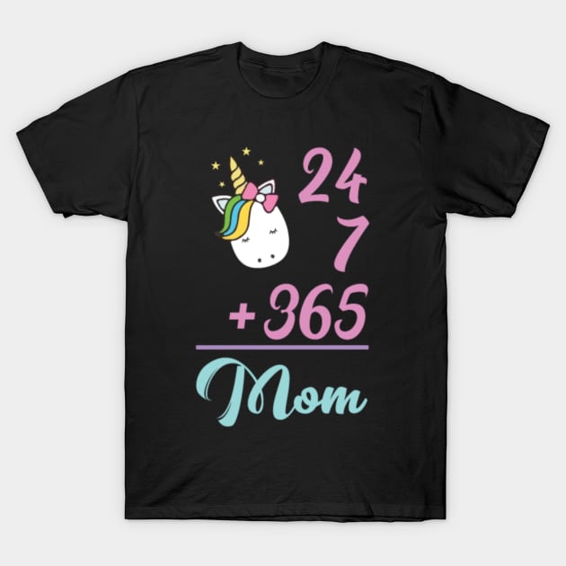 Unicorn mom Shirt. Best Birthday Gifts. T-Shirt by Nulian Sanchez